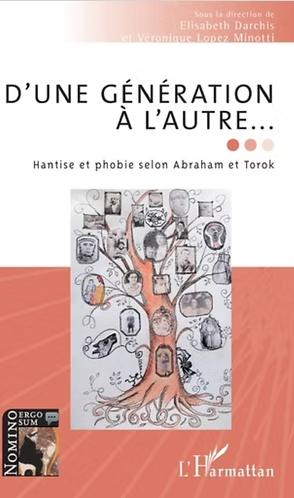 Couverture du livre en français intitulé « D'une génération à l'autre », avec une illustration d'arbre sur fond blanc et corail.