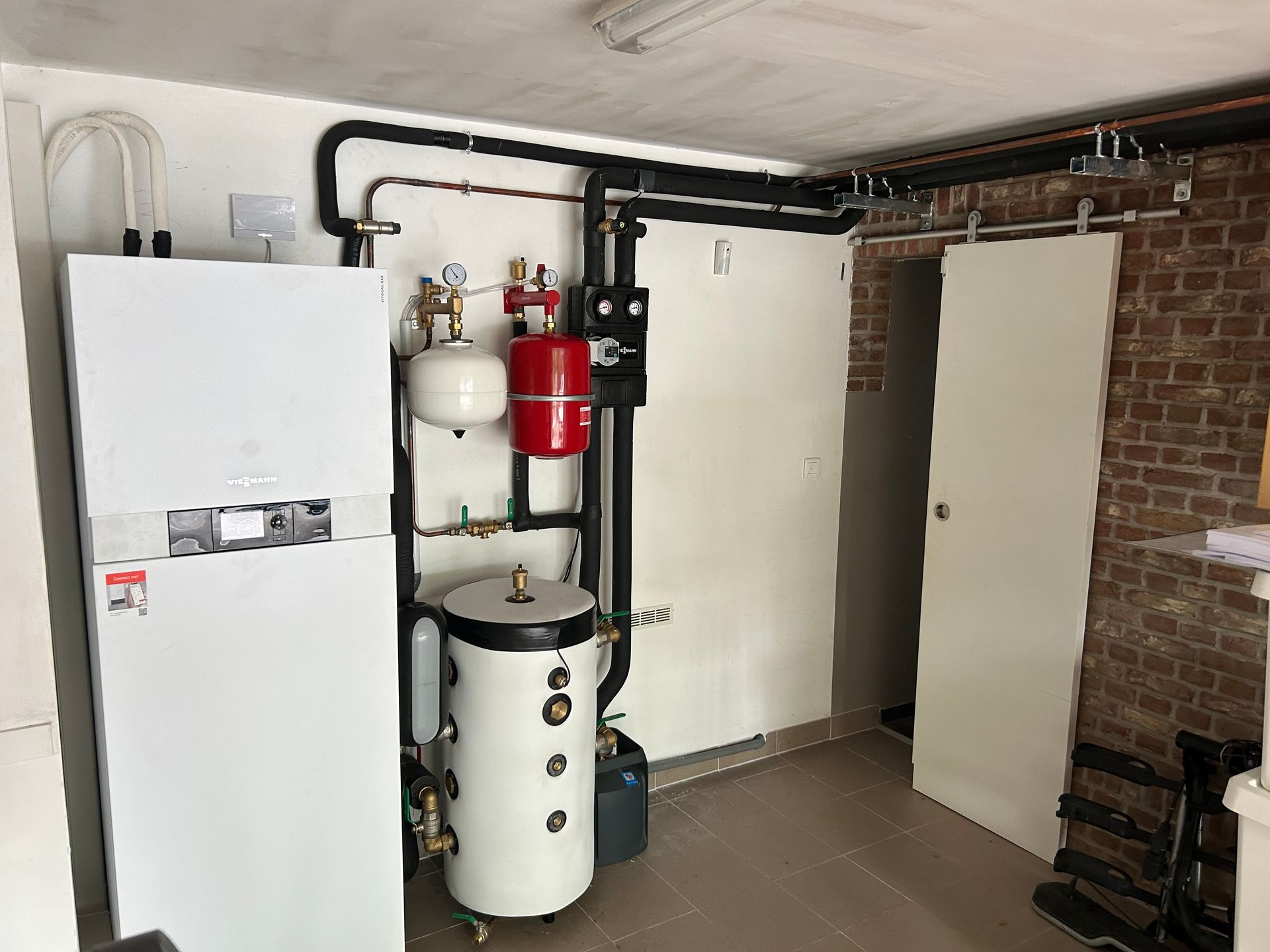 Une installation de pompe à chaleur air-eau