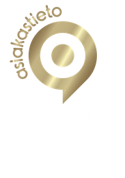 Kultainen logo, jossa sana 
