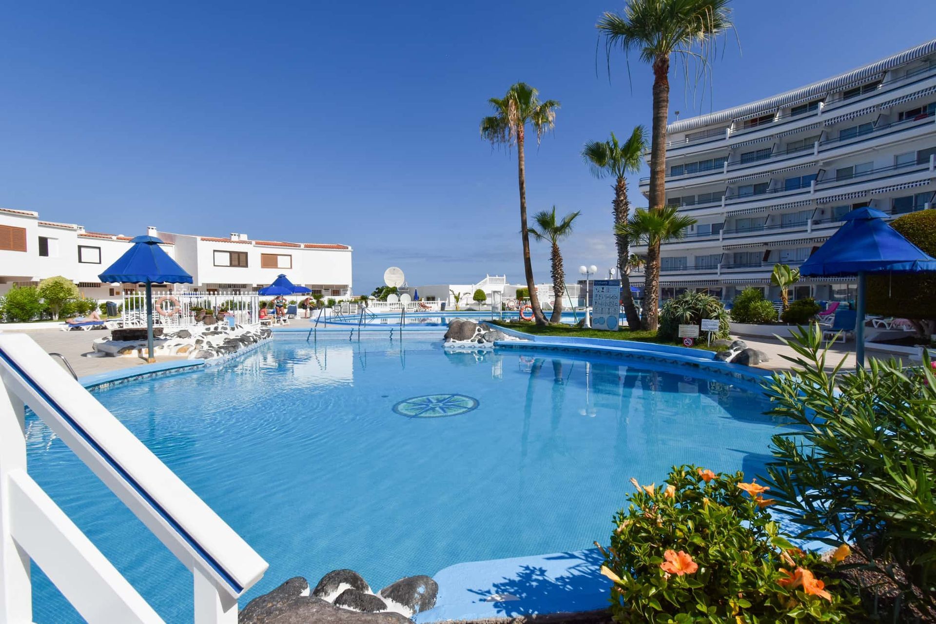 The swimming pool at Club Atlantis, Puerto Colon, Tenerife.