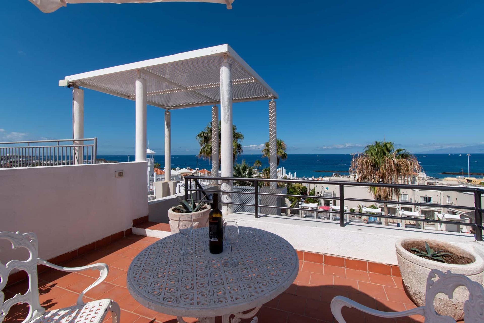 Roof terrace with sea view | Los Olivos 13 - One Bed | Costa Adeje | Tenerife