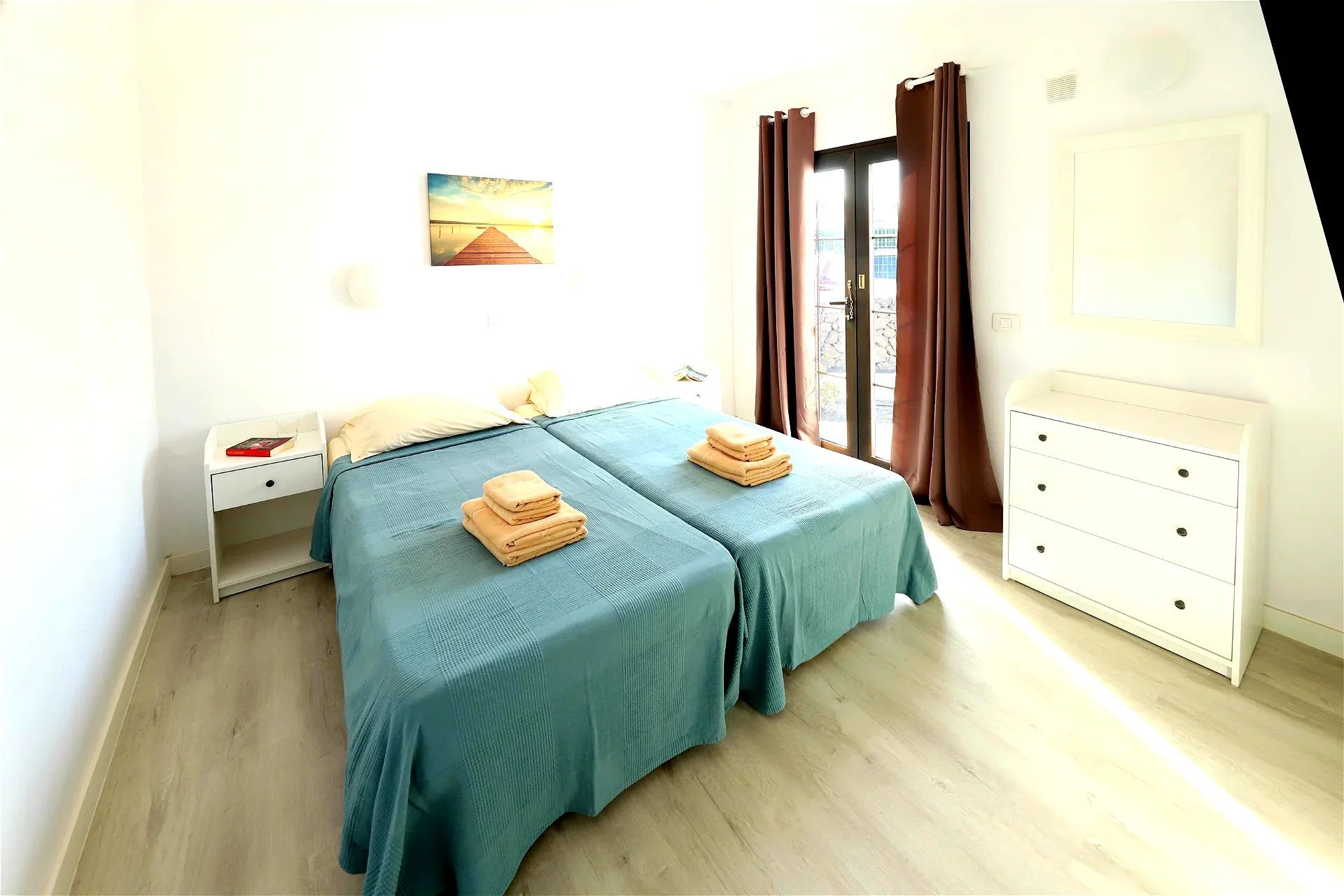 Bedroom at Salmarina Bungalows, Matagorda, Puerto del Carmen, Lanzarote