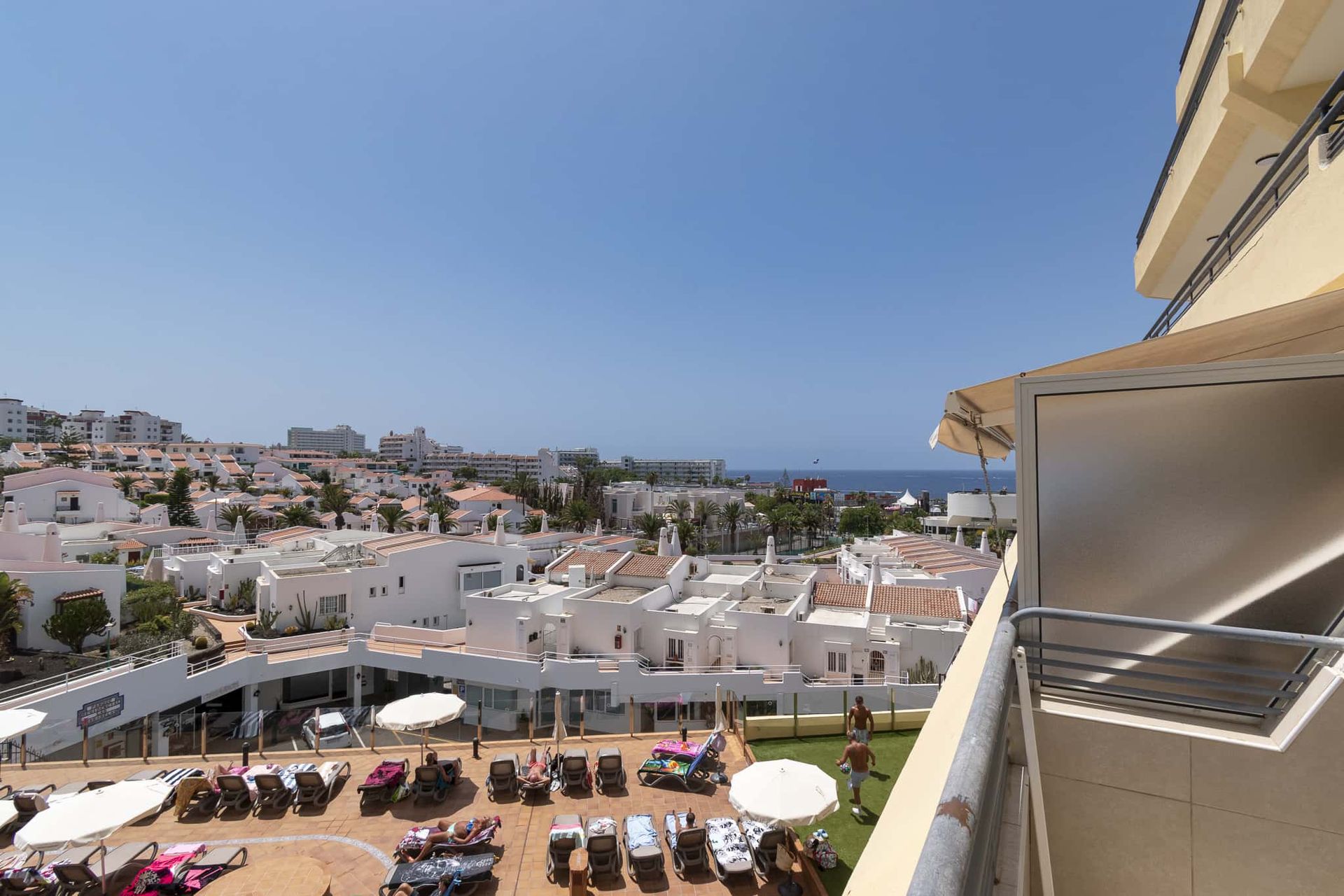 View of sun terrace, Santa Maria, Costa Adeje, Tenerife