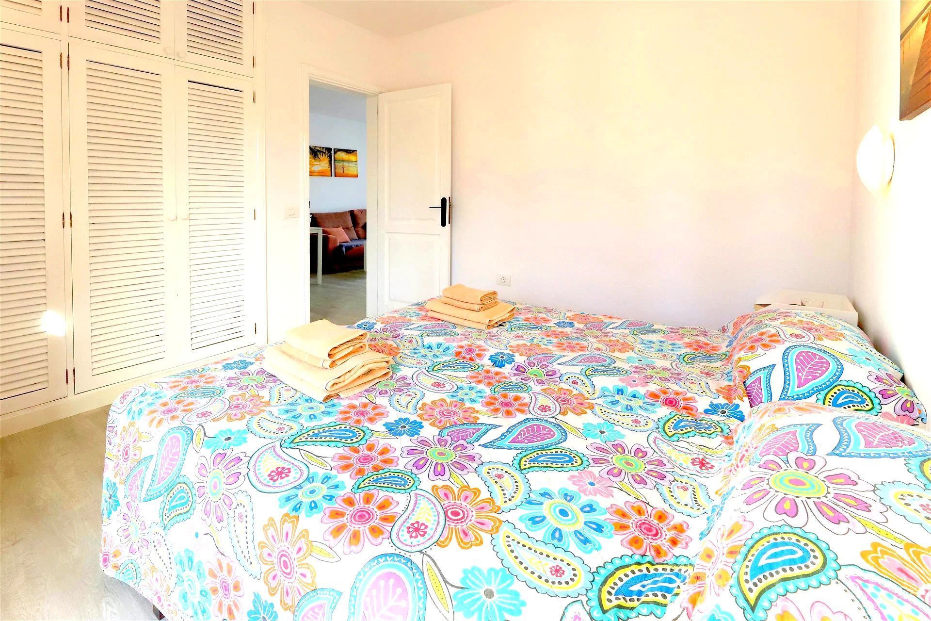 Bedroom at Salmarina Bungalows, Matagorda, Puerto del Carmen, Lanzarote