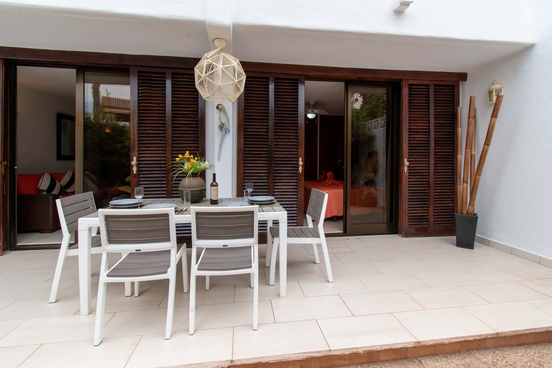 Patio table and chairs, Parque Santiago I, Playa de las Americas, Tenerife
