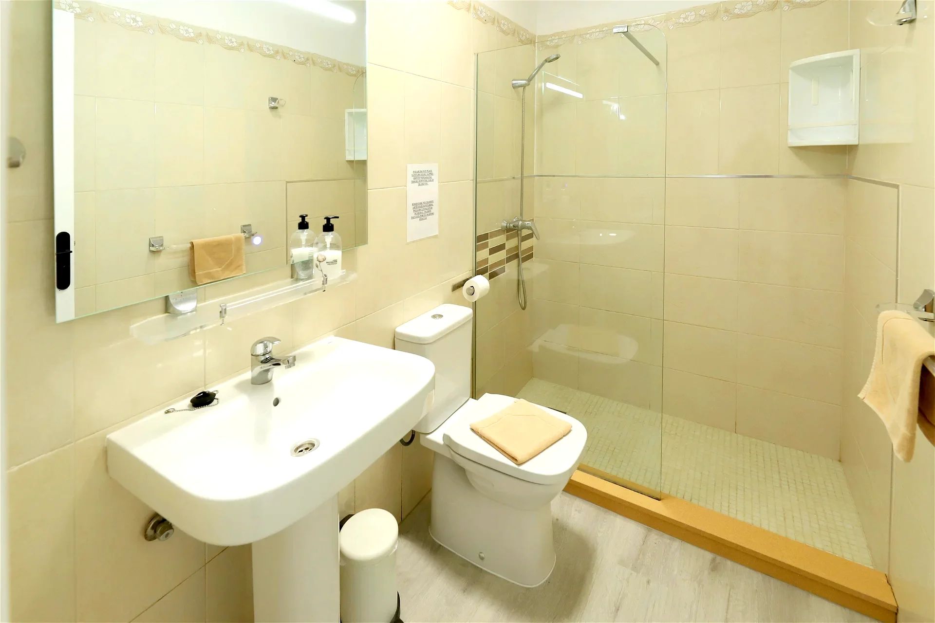 Bathroom at Salmarina Bungalows, Matagorda, Puerto del Carmen, Lanzarote