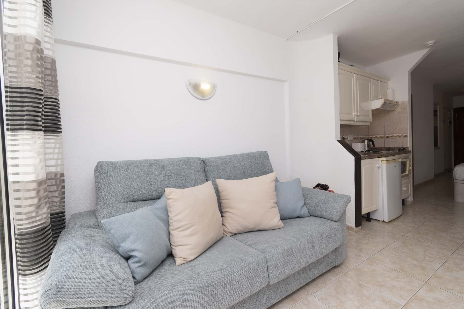 Lounge with sofa, kitchen, Santa Maria, Costa Adeje, Tenerife