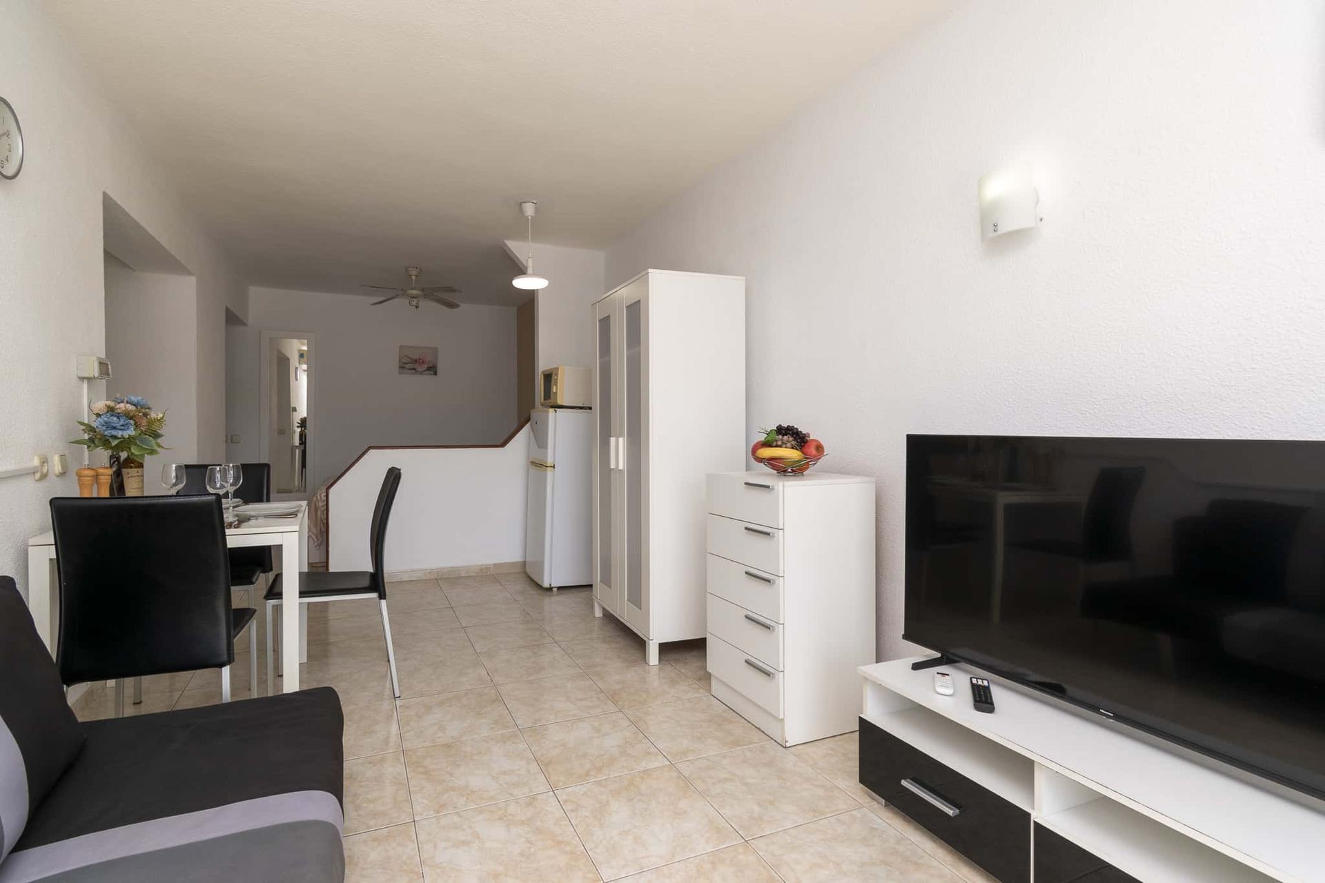 Lounge with TV, dining table and chairs, Santa Maria, Costa Adeje, Tenerife