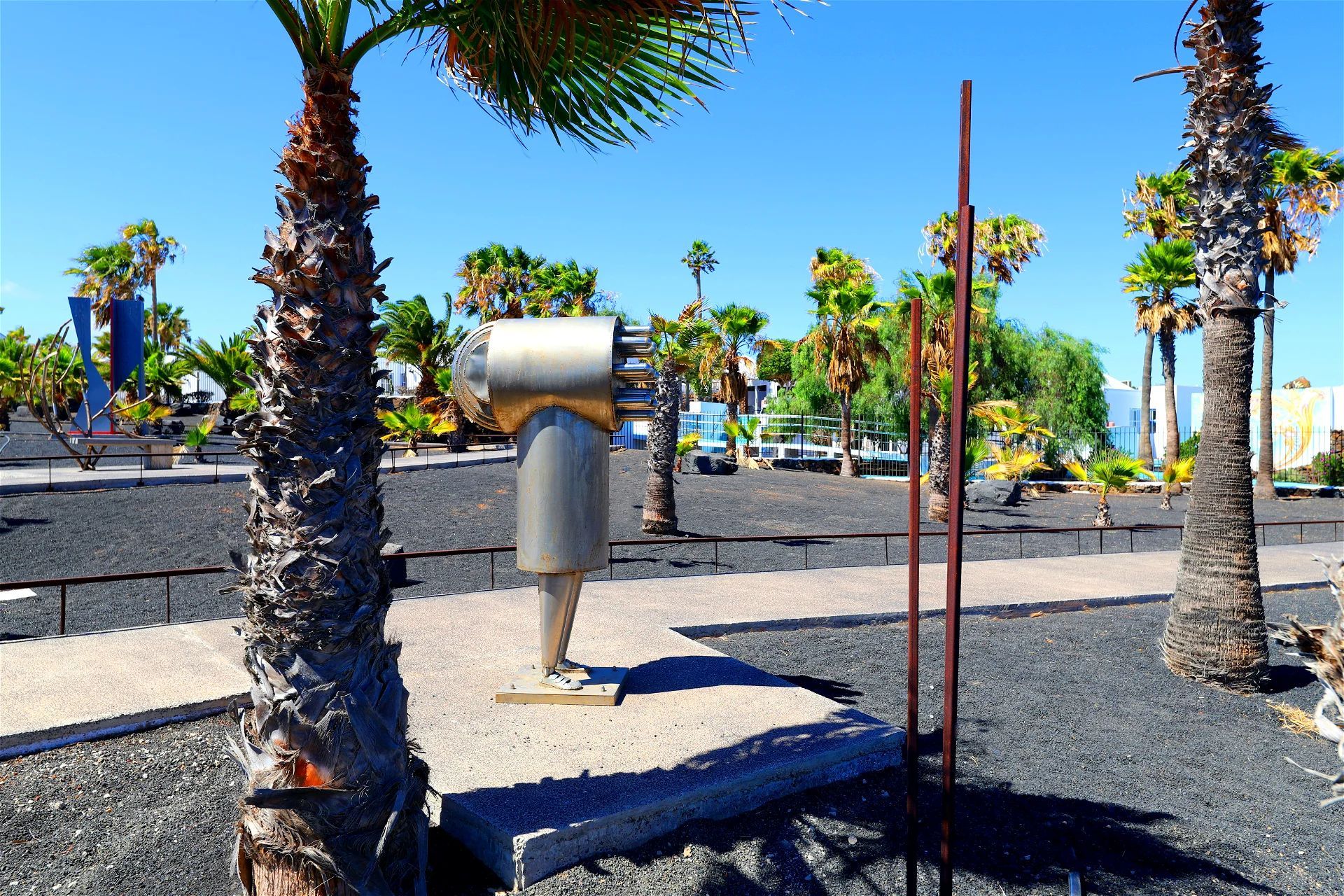 Grounds of Salmarina Bungalows complex in Matagorda, Puerto del Carmen, Lanzarote