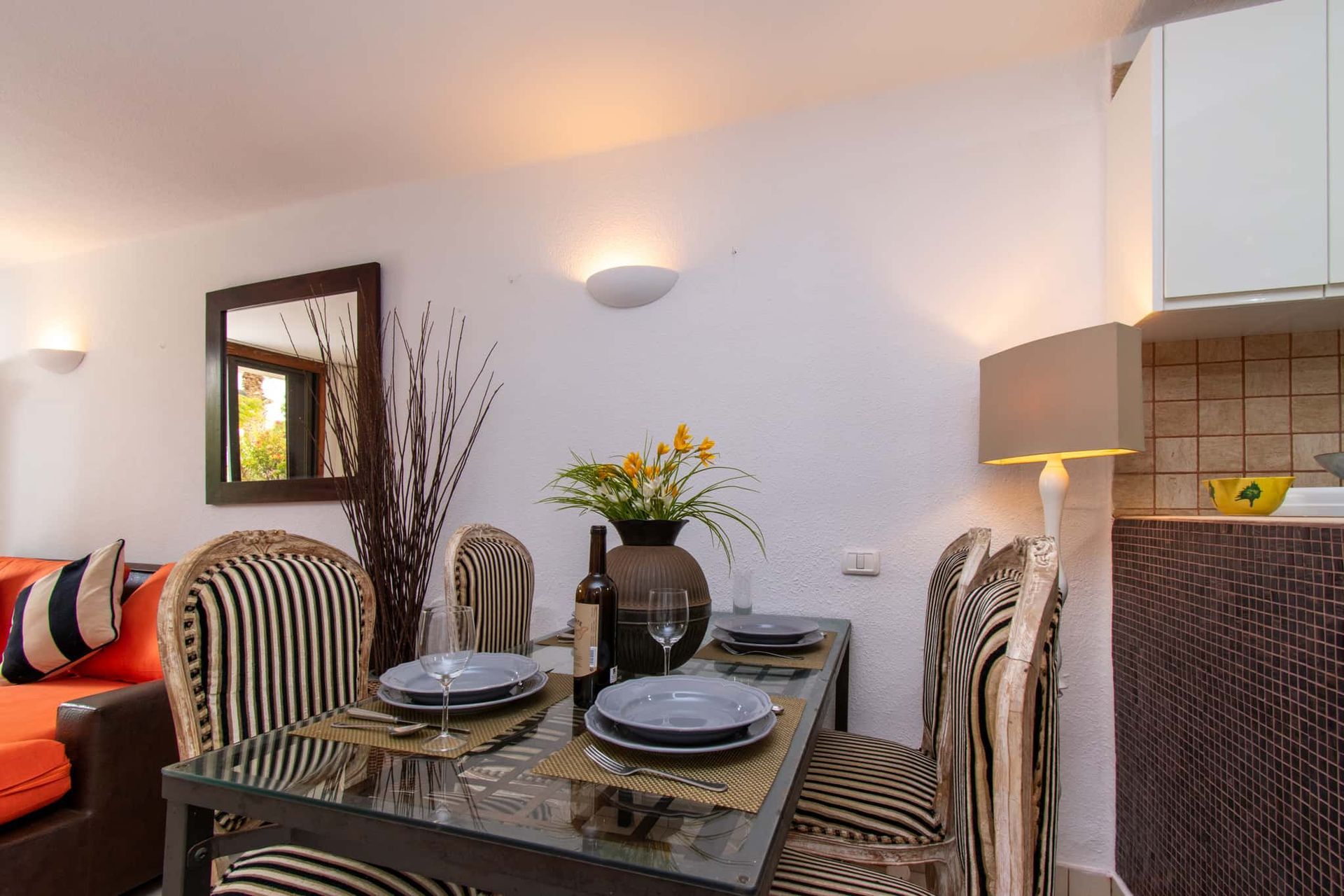 Dining table and chairs, Parque Santiago I, Playa de las Americas, Tenerife
