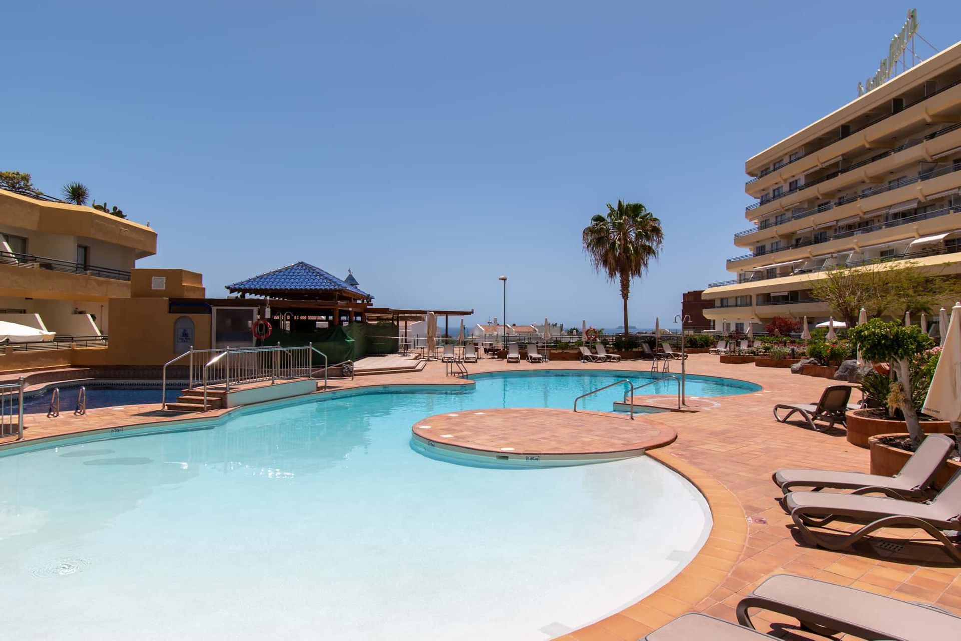 Outdoor pool and complex at Santa Maria, Costa Adeje, Tenerife.