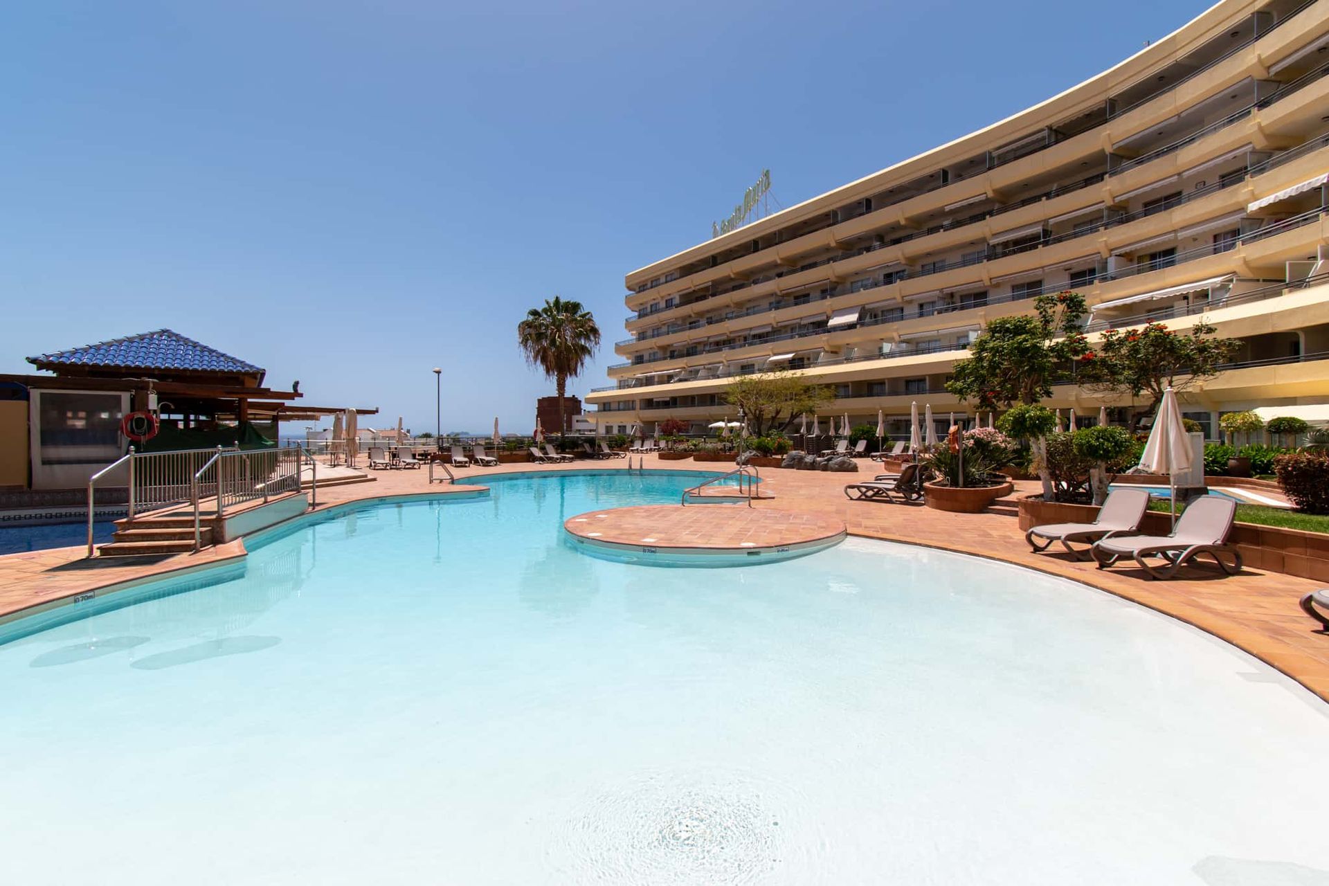 Outdoor pool and complex at Santa Maria, Costa Adeje, Tenerife.