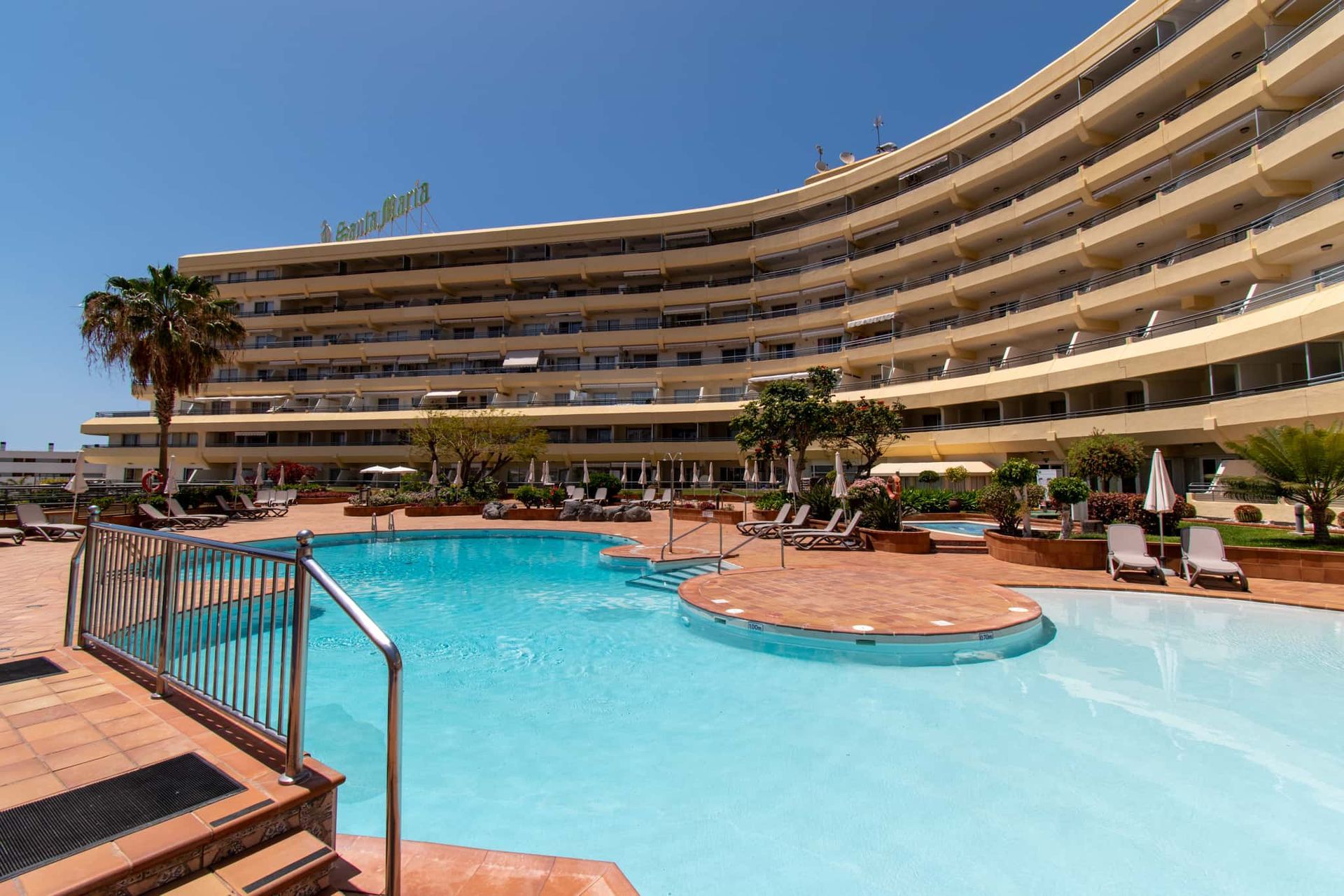 Outdoor pool and complex at Santa Maria, Costa Adeje, Tenerife.