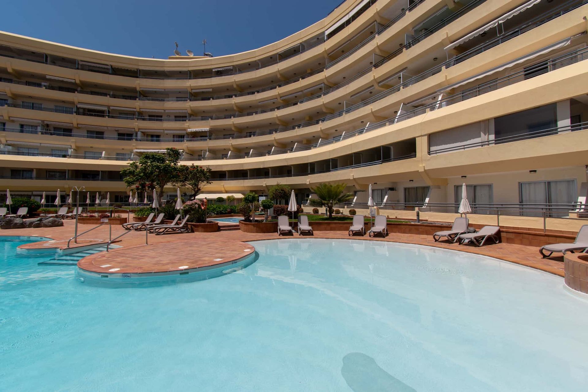 Outdoor pool and complex at Santa Maria, Costa Adeje, Tenerife.