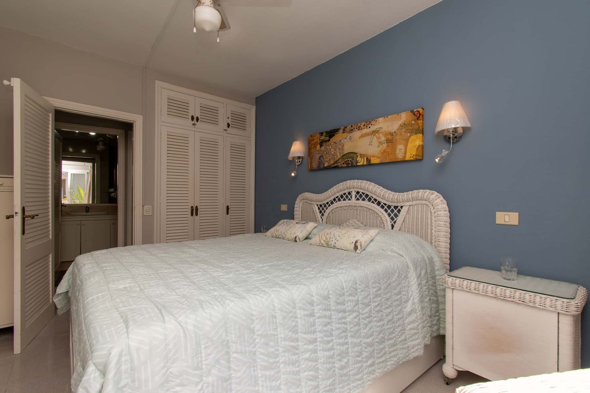 Bedroom with double bed, Los Olivos, Costa Adeje, Tenerife.