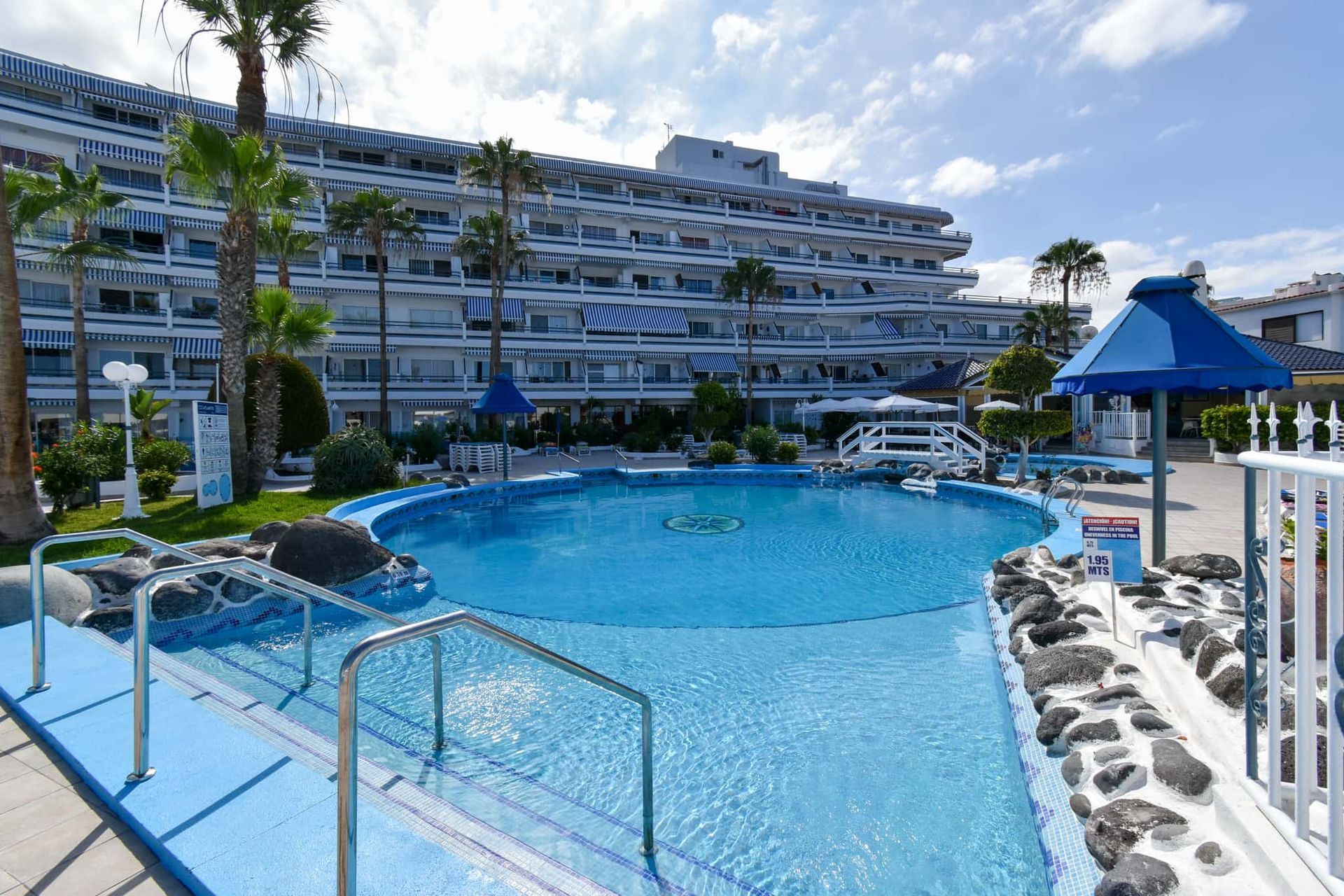 Swimming pool at Club Atlantis, Costa Adeje, Tenerife.