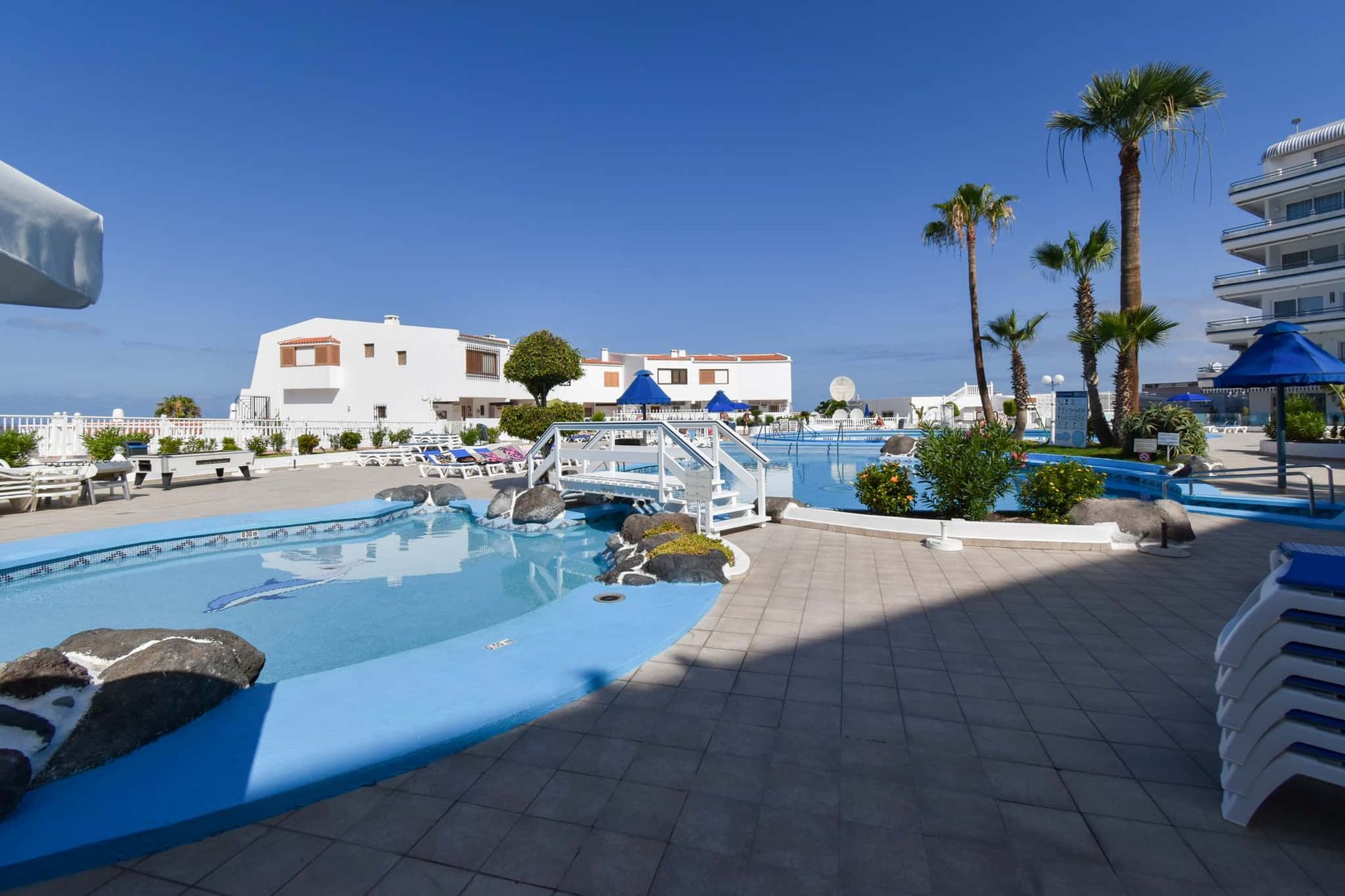 Swimming pool at Club Atlantis, Costa Adeje, Tenerife.