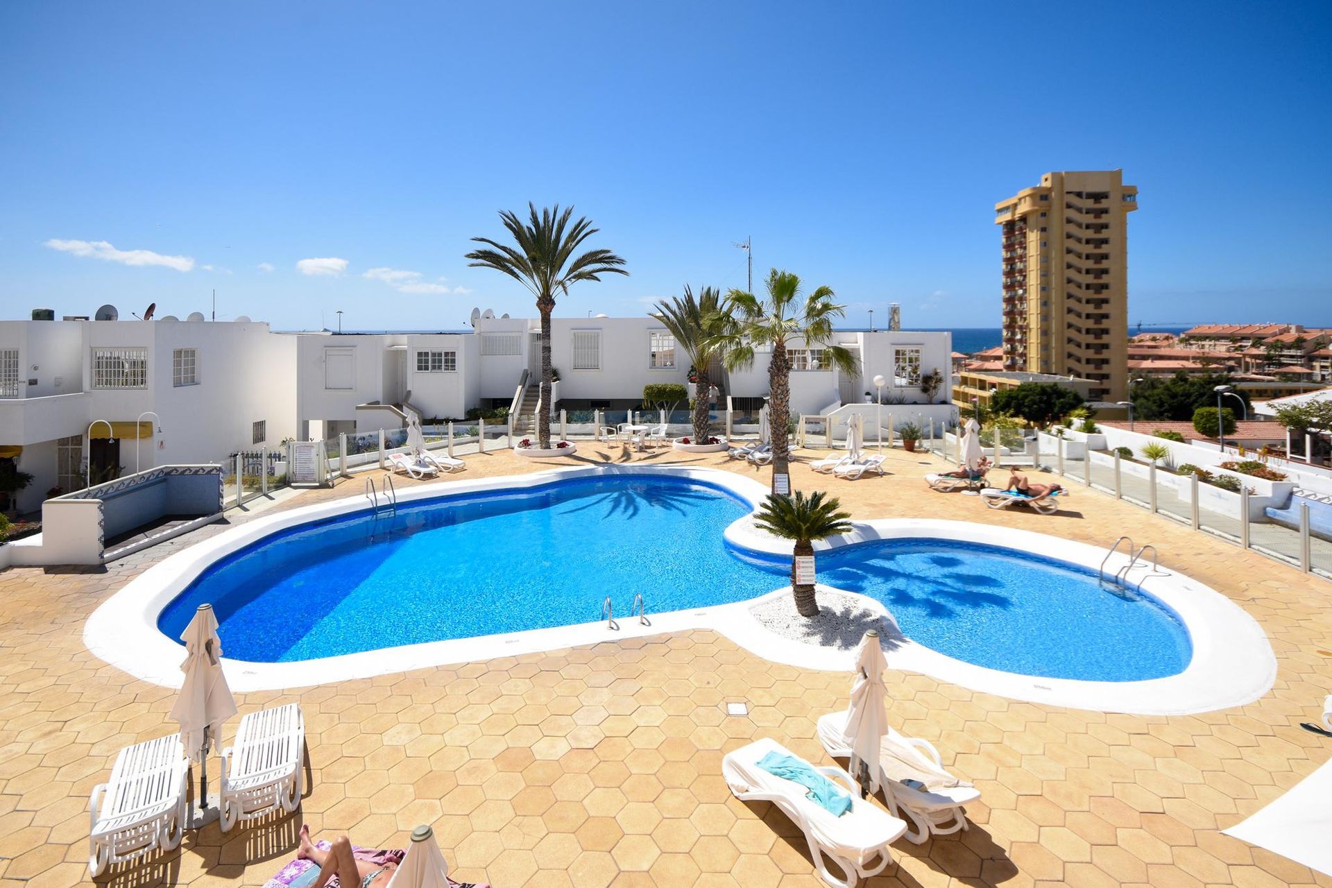 Parque Santiago II popular complex in the Playa de las Americas resort in Tenerife.