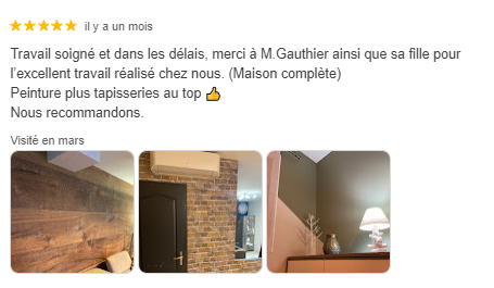 Avis sur l'entreprise de peinture Stéphane Gauthier 8