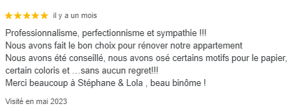 Avis sur l'entreprise de peinture Stéphane Gauthier 4