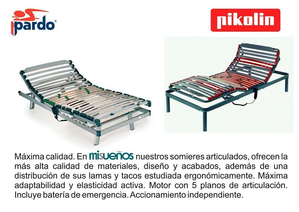 Una imagen de dos camas articuladas fabricadas por Pikolin.