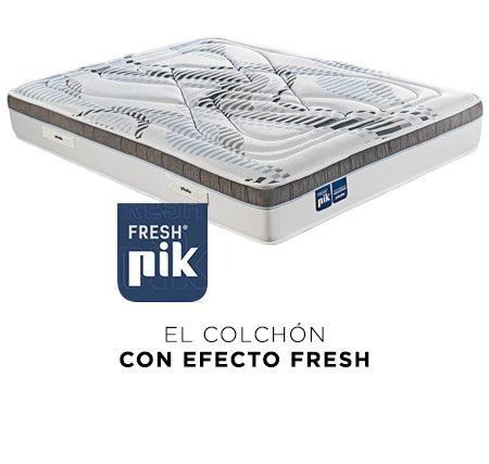 Una imagen de un colchón con un logotipo en él.