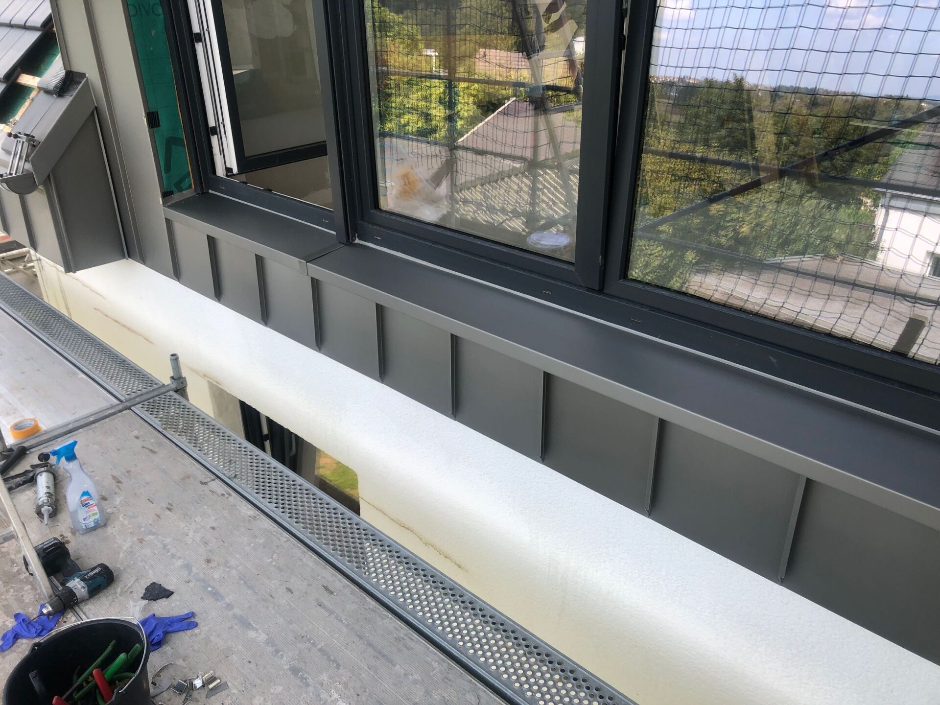 Stehfalz Fensterbank Zink Vorbewittert