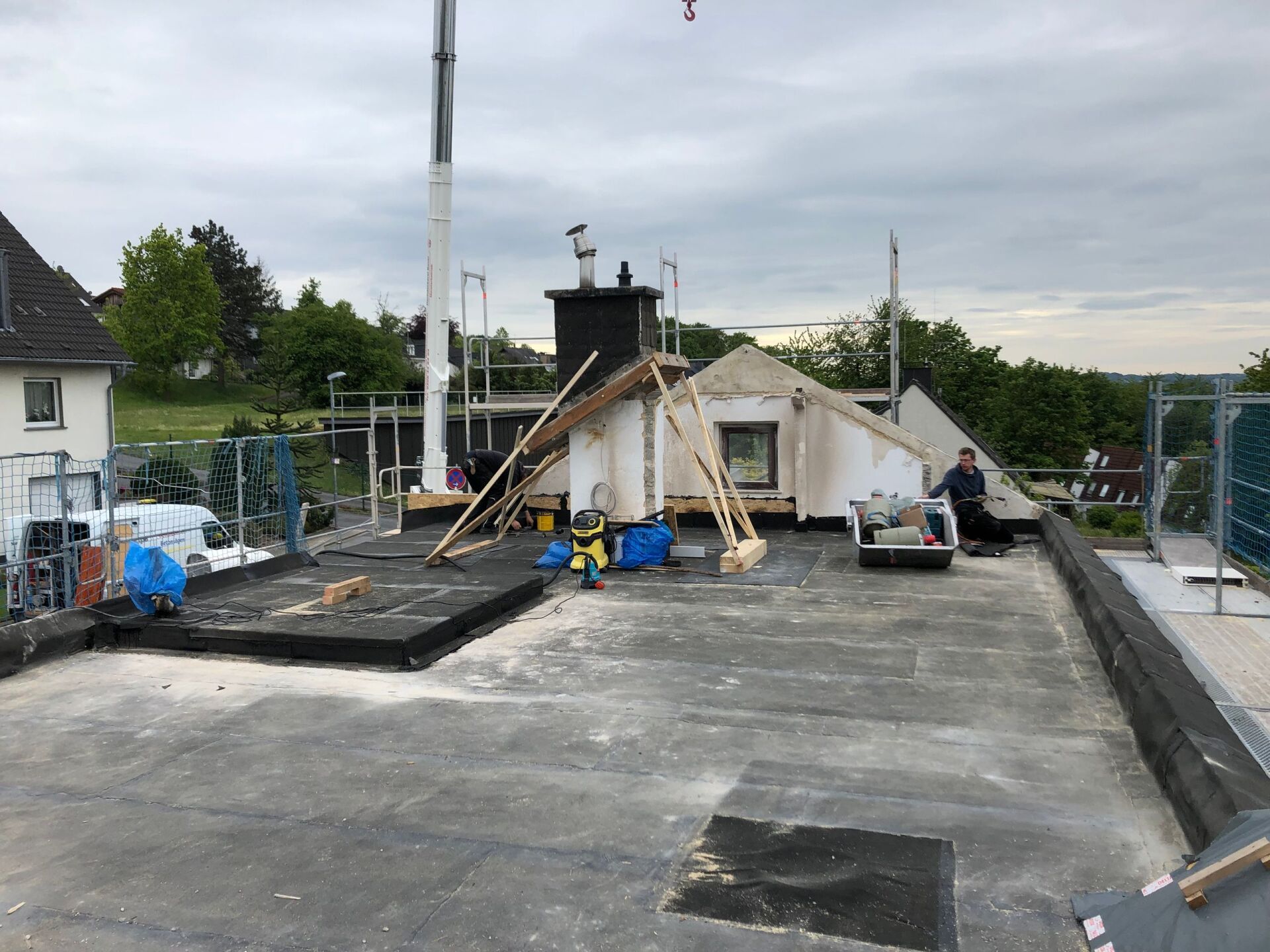 Abdichtung nach Abbruch Dach