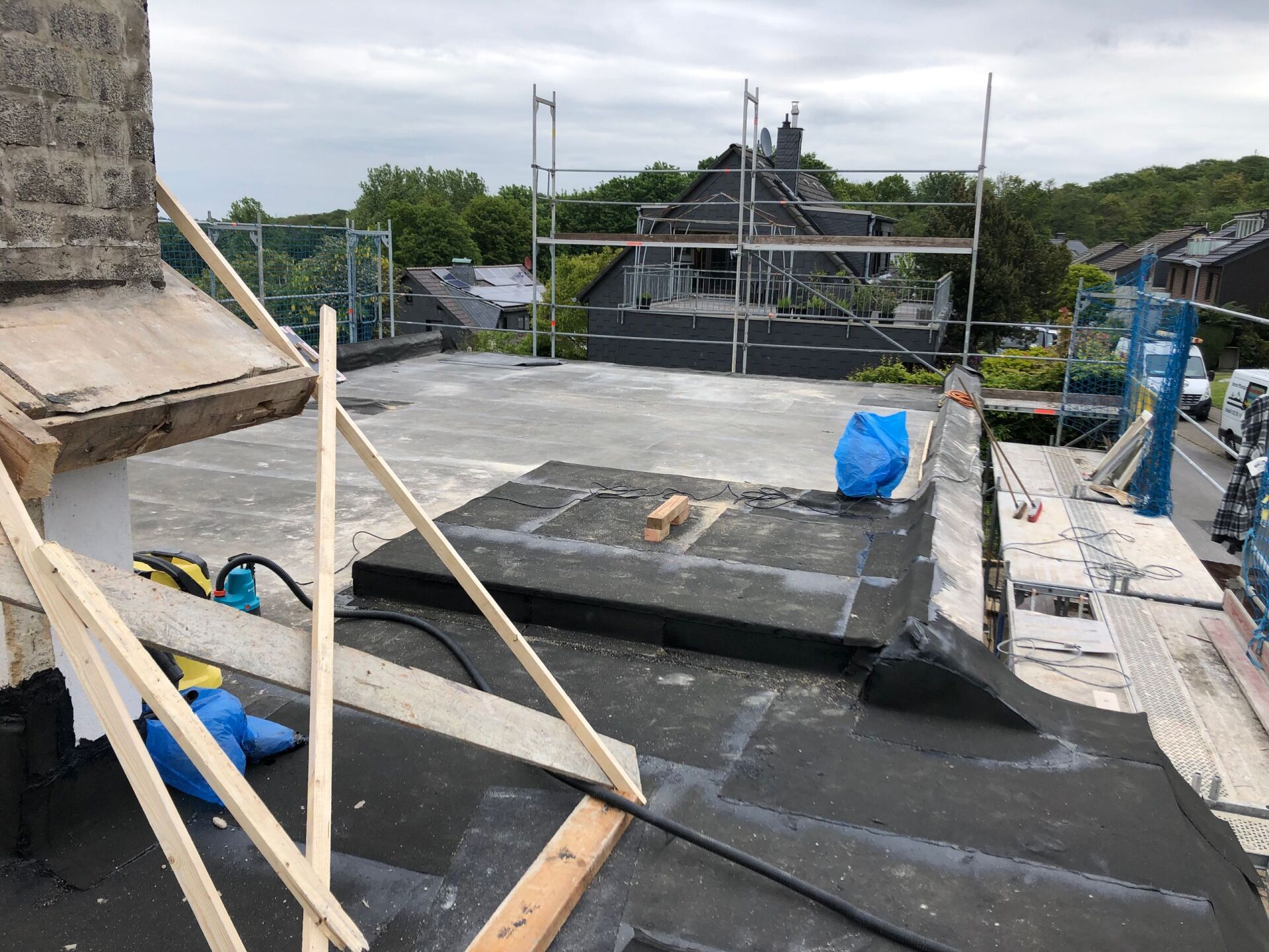 Abdichtung nach Abbruch Dach