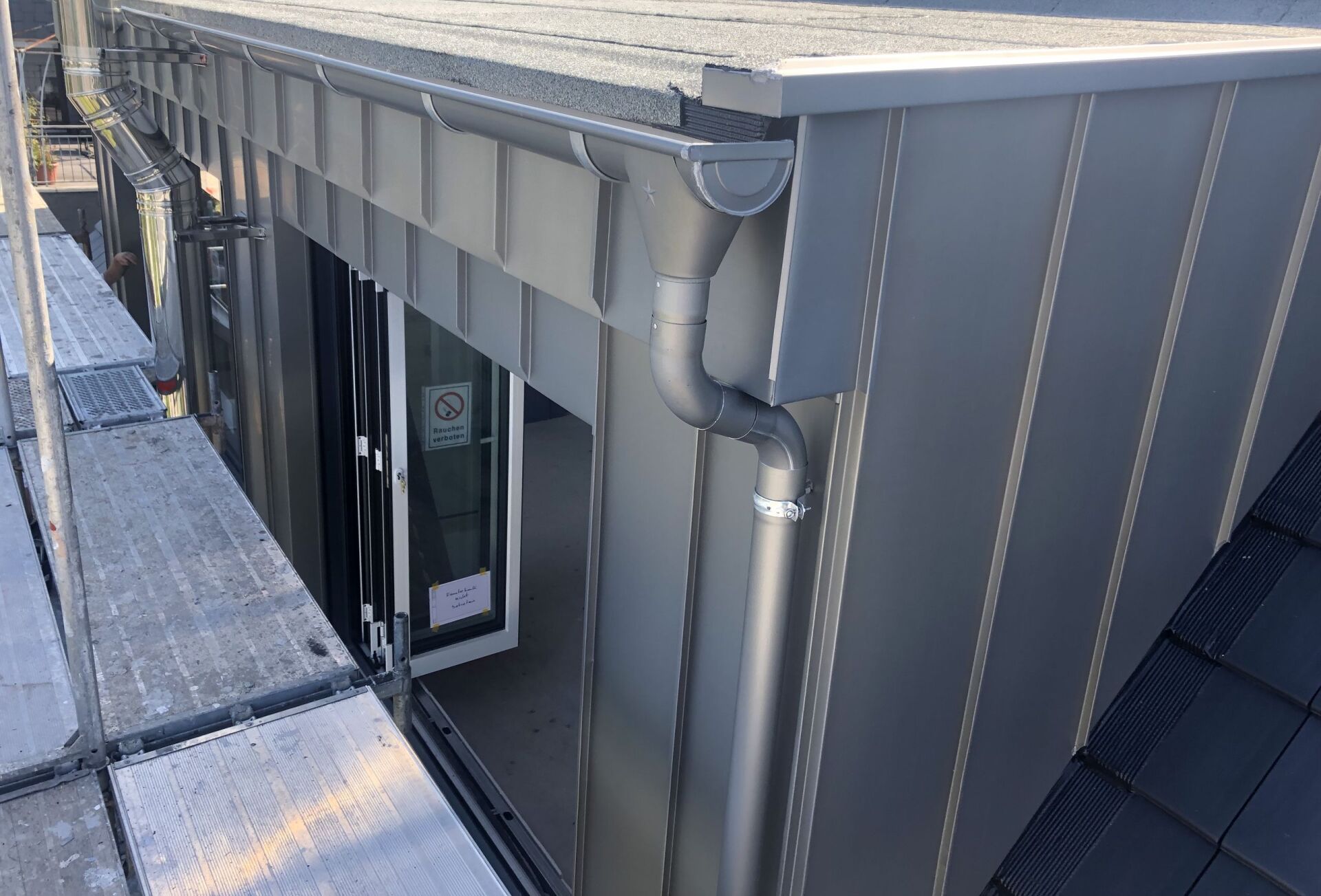 Stehfalzgaube Stehfalz vorbewittert