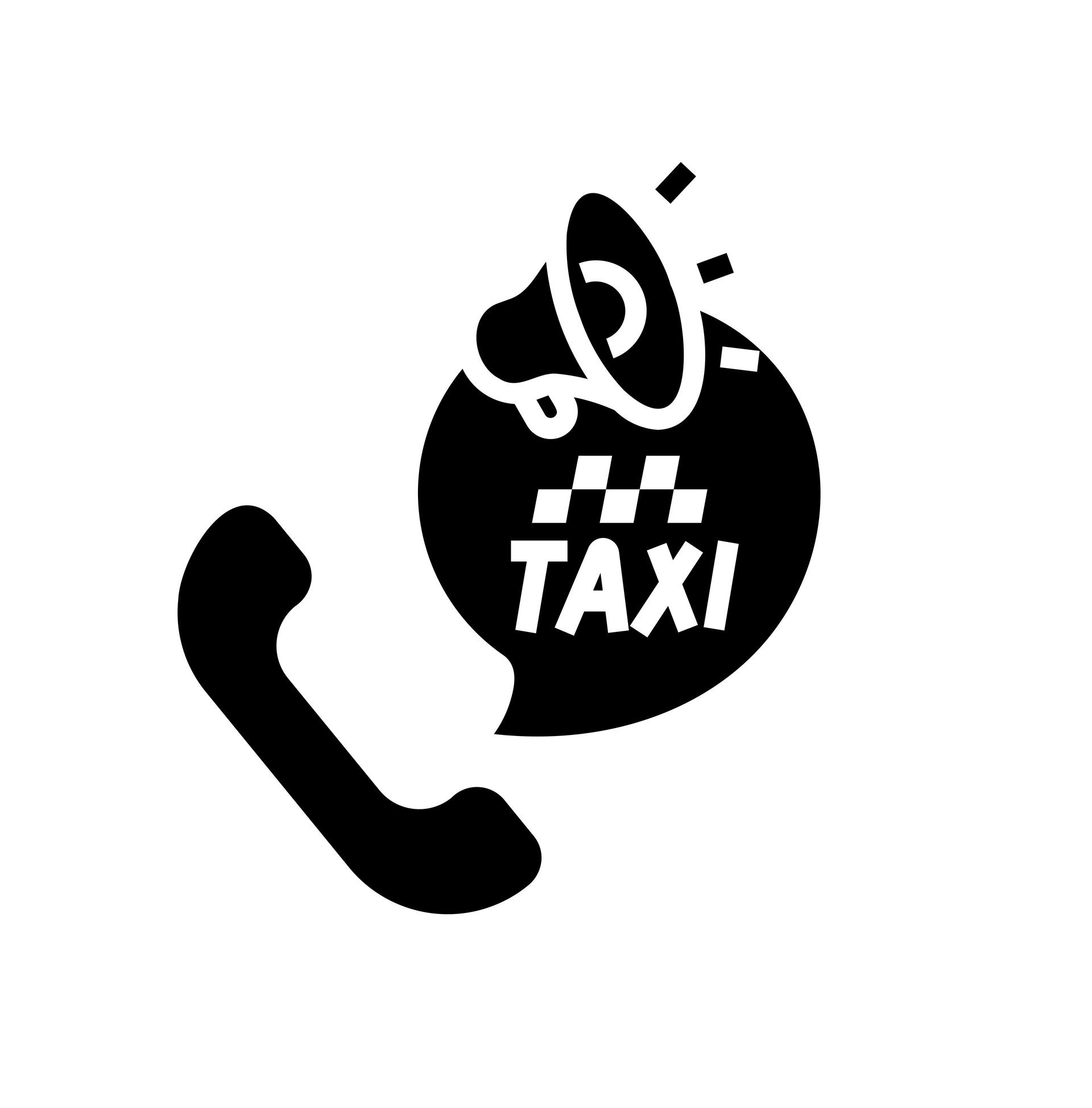 Un téléphone et un mégaphone