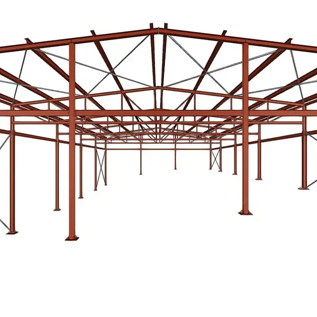 Un dibujo de una estructura metálica sobre un fondo blanco.