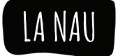 La palabra la nau está escrita en letras blancas sobre fondo negro.