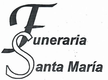 Black-and-white logo reading "Funeraria Santa María"