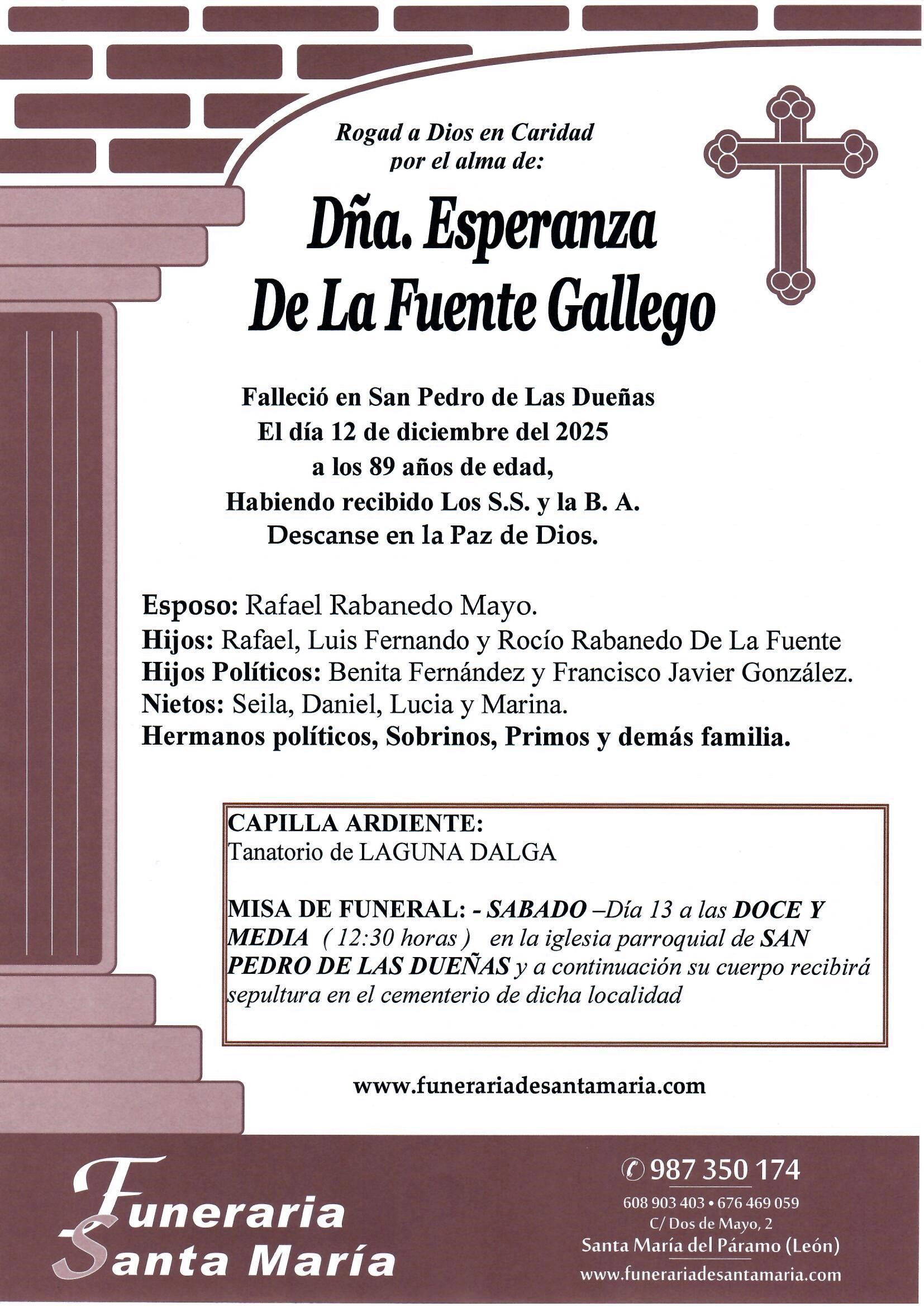 ESPERANZA DE LA FUENTE GALLEGO