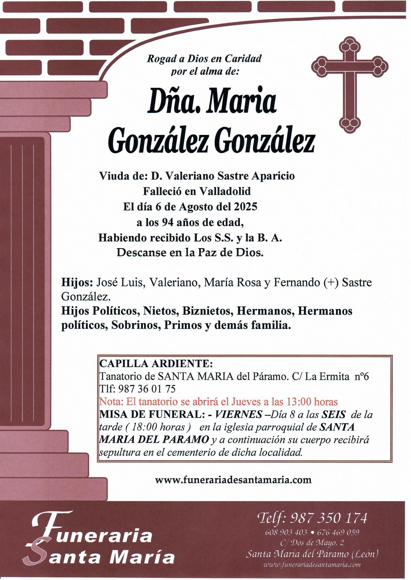 MARIA GONZÁLEZ GONZÁLEZ