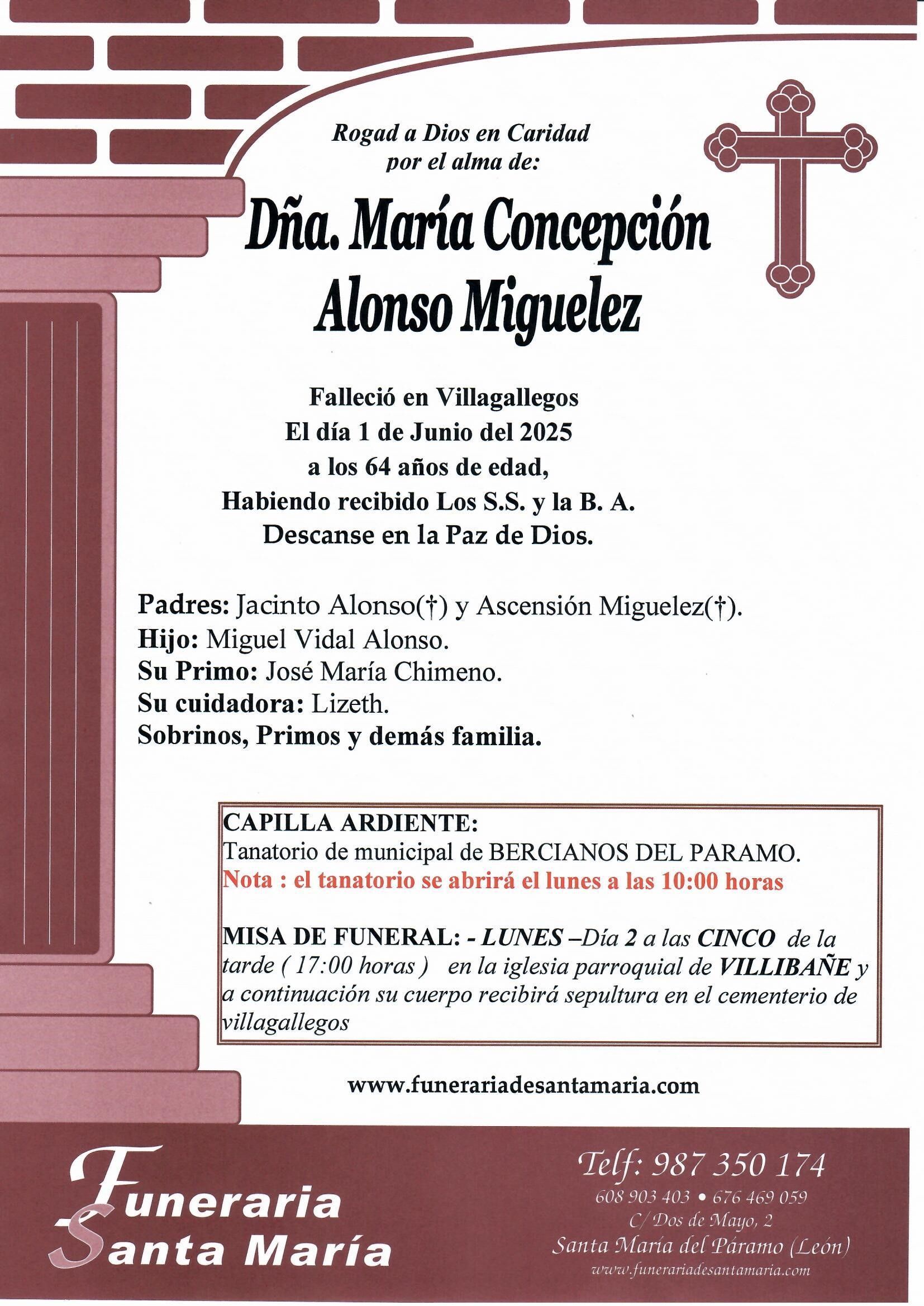 MARIA CONCEPCION ALONSO MIGUELES