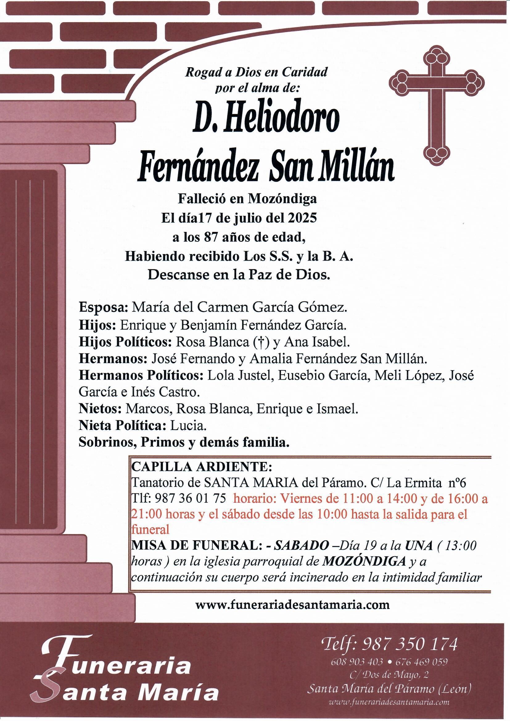 HELIODORO FERNÁNDEZ SAN MILLÁN