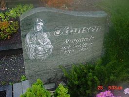 Grabinschrift Hansen Steinmetzbetrieb Josef Simon