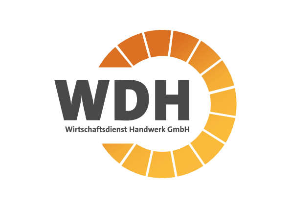 The logo for wdh wirtschaftsdienst handwerk gmbh