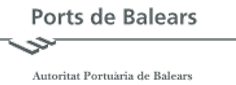 Un logotipo en blanco y negro para Ports de Balears