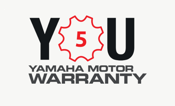 Un logotipo para la garantía de un motor Yamaha.