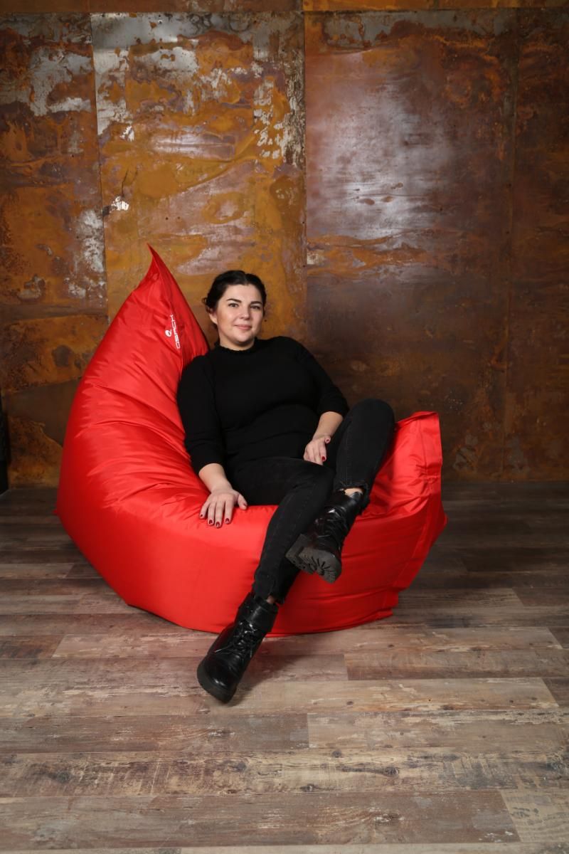 Kunde auf Sitzsack der HDI Dämmstoff-Vertriebs GmbH & Co.KG