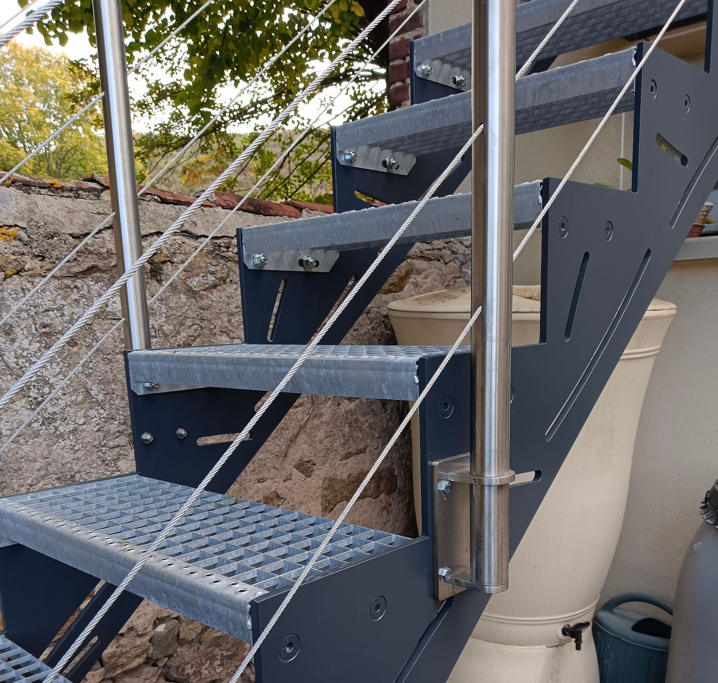 Mise en place d'un escalier extérieur