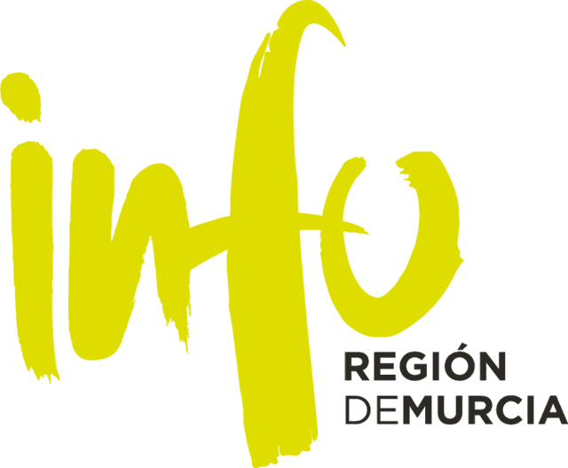 Logo amarillo y negro de “info Región de Murcia” sobre fondo blanco