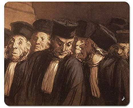 Una pintura de un grupo de jueces de pie uno al lado del otro.