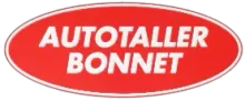 Un logotipo ovalado horizontal de color rojo con el texto blanco en negrita "AUTOTALLER BONNET" centrado en el interior.