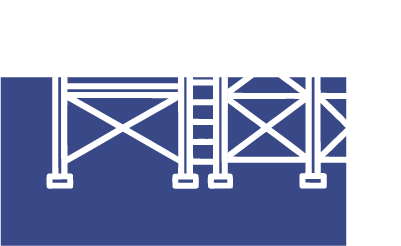 Structure d'échafaudage blanche 