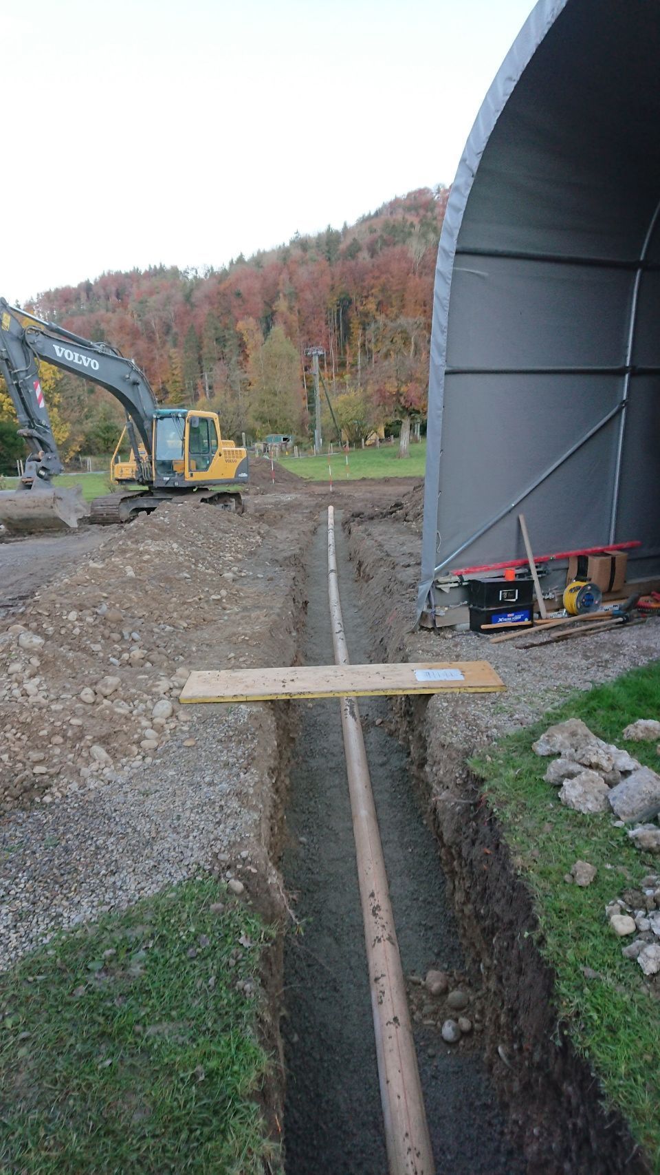 Bauarbeiten an Leitungen