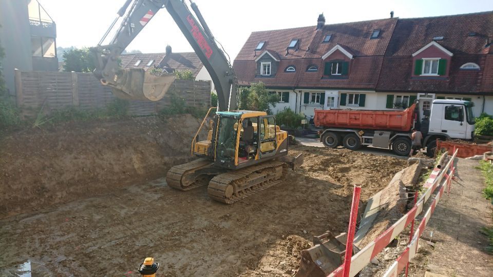 Tiefbauarbeiten mit Bagger